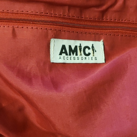 Distressed red vintage style purse a41 - Picture 4 of 6